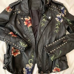 Blank NYC embroidered moto jacket